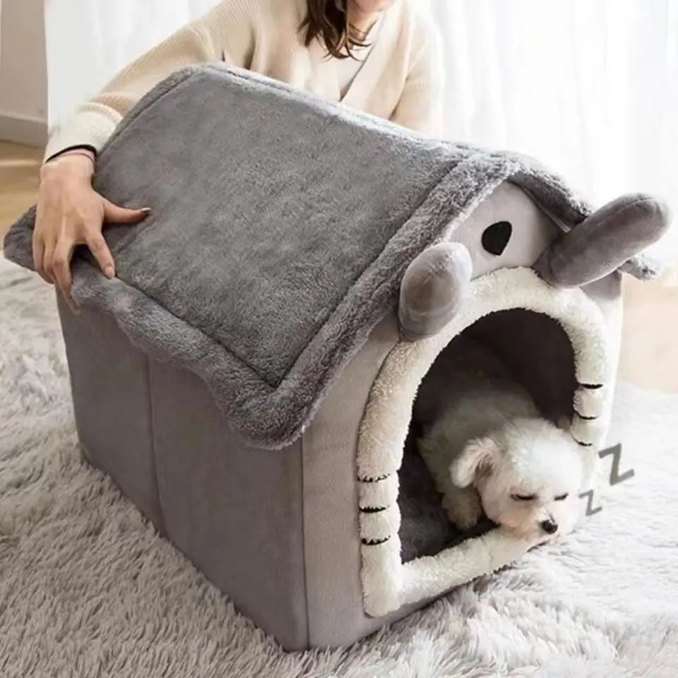 Soft Cat Bed Deep Sleep House Dog Cat Winter House