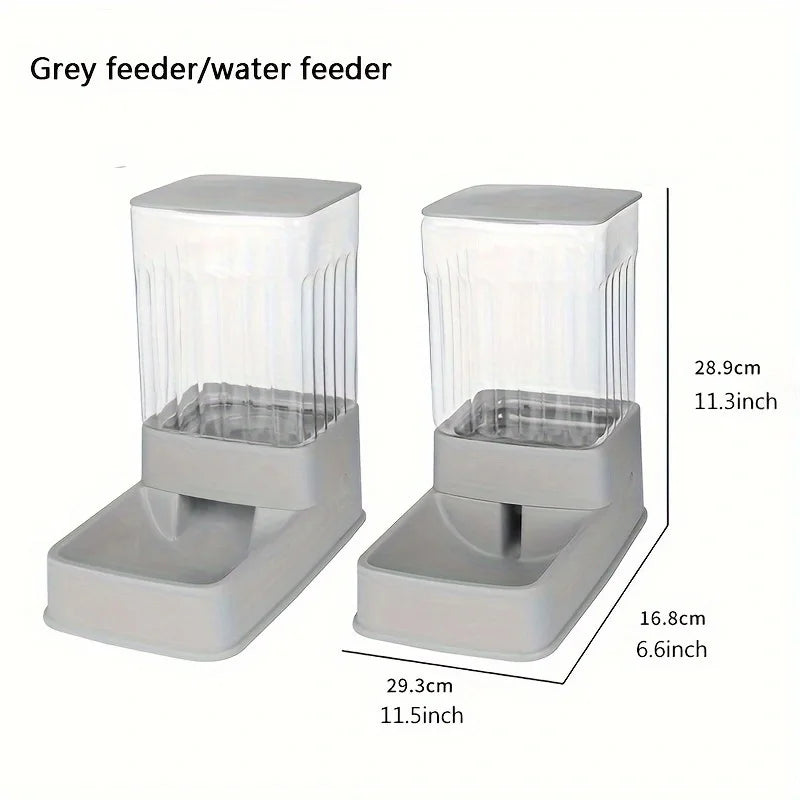 Transparent vertical stripe pet feeder, cat and dog feeder