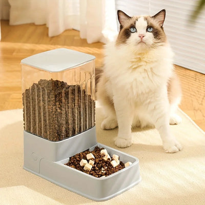 Transparent vertical stripe pet feeder, cat and dog feeder