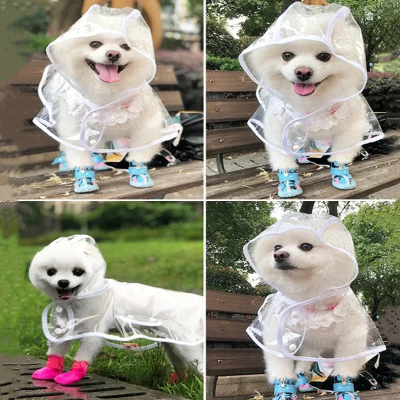 Clear Pet Raincoat  Rain Jacket Waterproof   Pet Coat