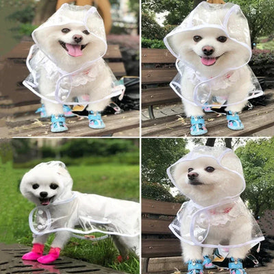 Clear Pet Raincoat  Rain Jacket Waterproof   Pet Coat