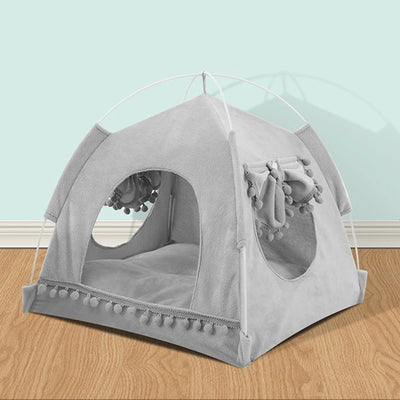 Cat Tent Bed Pet Products The General Teepee Closed Cozy