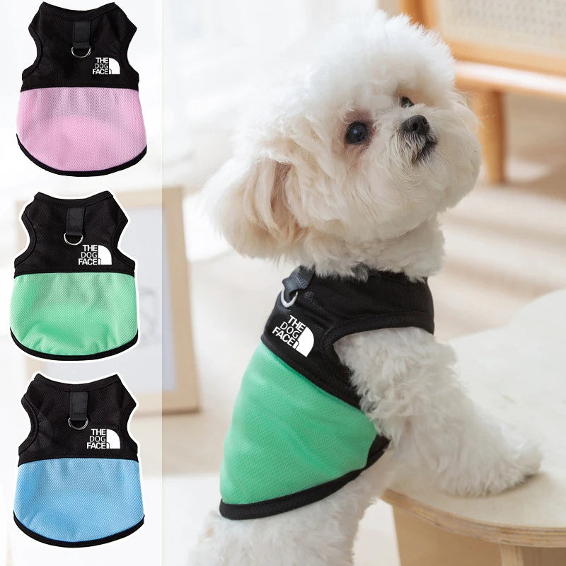 The Pet Face Dog Clothes Mesh Thin Summer Dog Vest