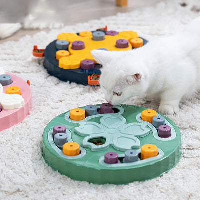 Pet Cat Interactive Puzzle Toys NonSlip Bowl Food Dispenser