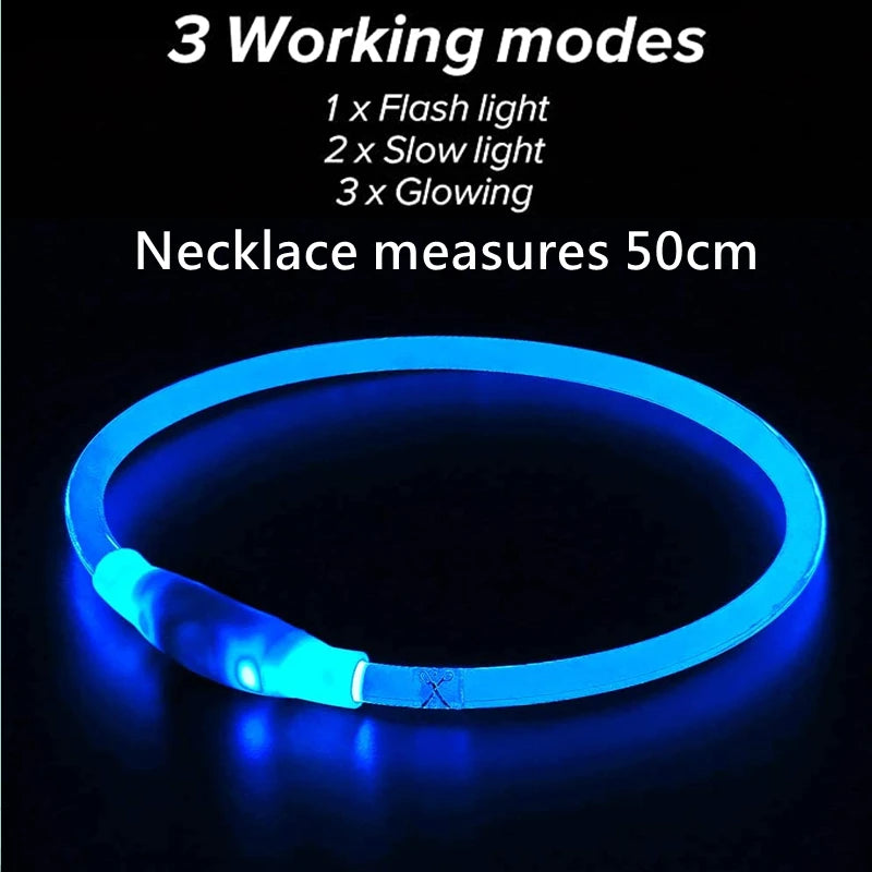 Led Dog Collar Luminous Usb Cat Dog Collar 3 Modes