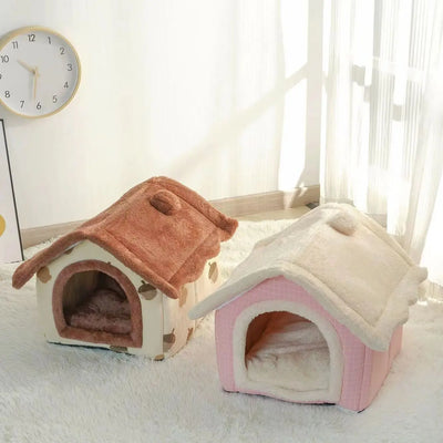 Soft Cat Bed Deep Sleep House Dog Cat Winter House